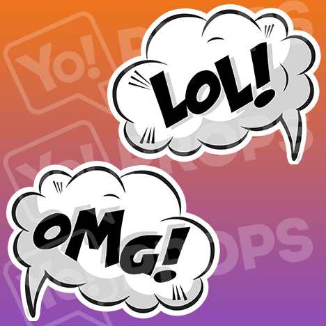 Speech Bubble Prop – “LOL! / OMG!”