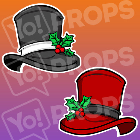 The Holiday/Christmas Wearable Prop - (Top Hat with Holly)