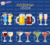 A Set Of (6) Props -  The Drinking 2.0 Bundle