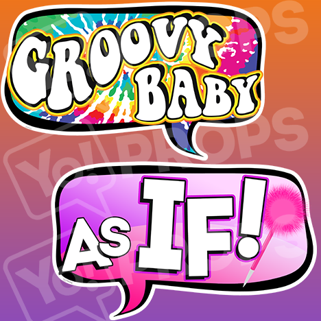 Retro Prop - Groovy Baby & As IF! Sign