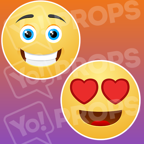 Emoji Face #1: Cheesy Face – Heart Face