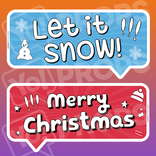 Holiday/Christmas 2.0 Prop - (Let it snow/Merry Christmas)