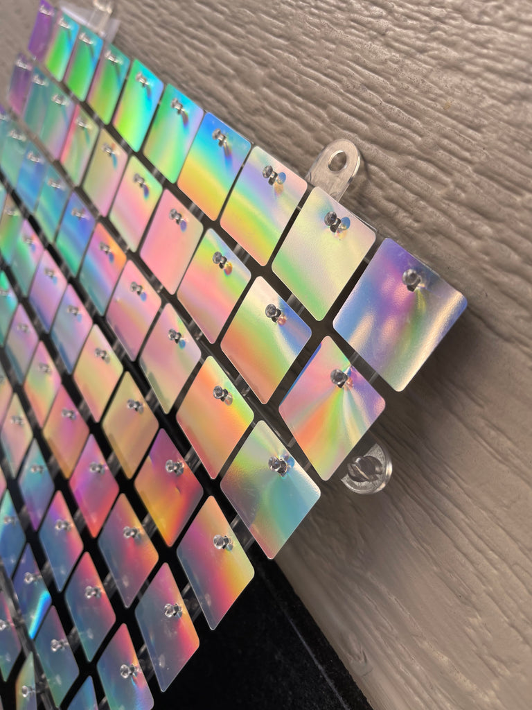 Rainbow Silver Shimmer Wall - FREE WORLDWIDE SHIPPING!!