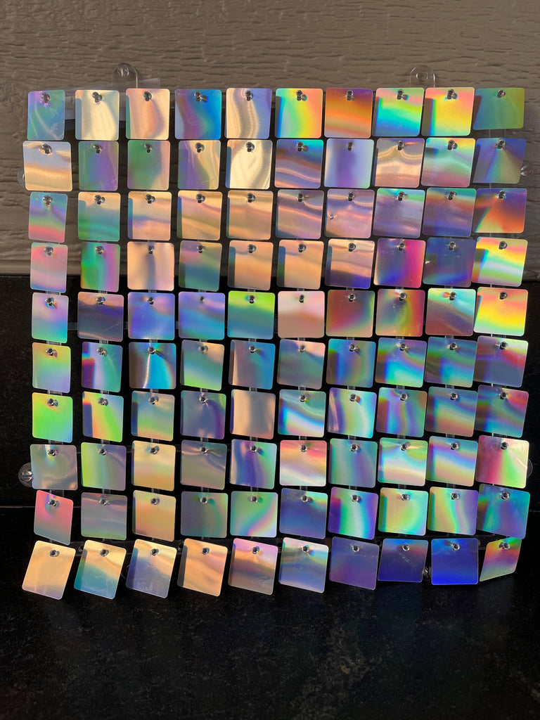 Rainbow Silver Shimmer Wall - FREE WORLDWIDE SHIPPING!!