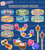 Hawaiian Luau Bundle of 9