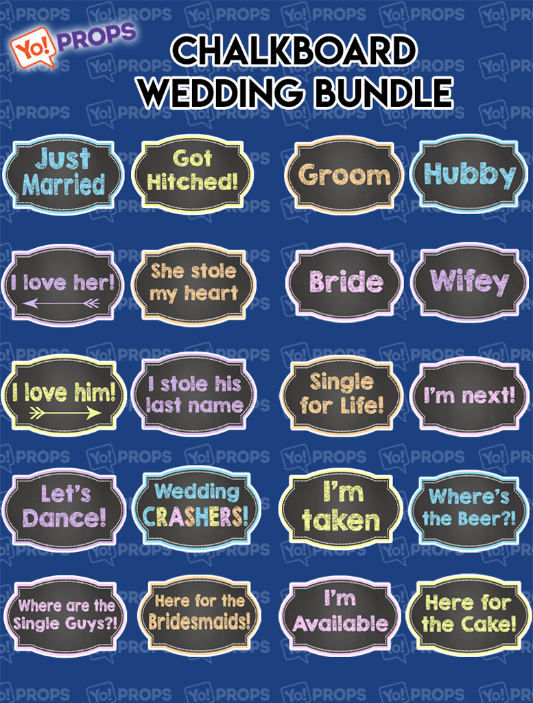 Chalkboard Wedding Bundle of (10)