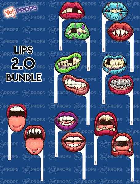 A Set Of (7) Mouths/Lips On A Stick – The Mouth 2.0