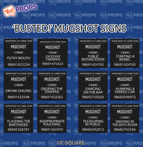 Busted! Mugshot Signs Bundle of 6