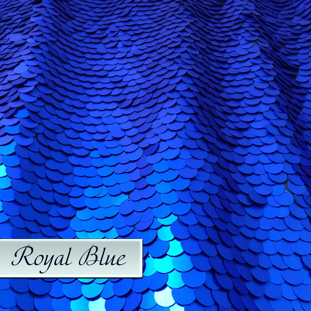 Royal Blue Large Sequins Backdrop