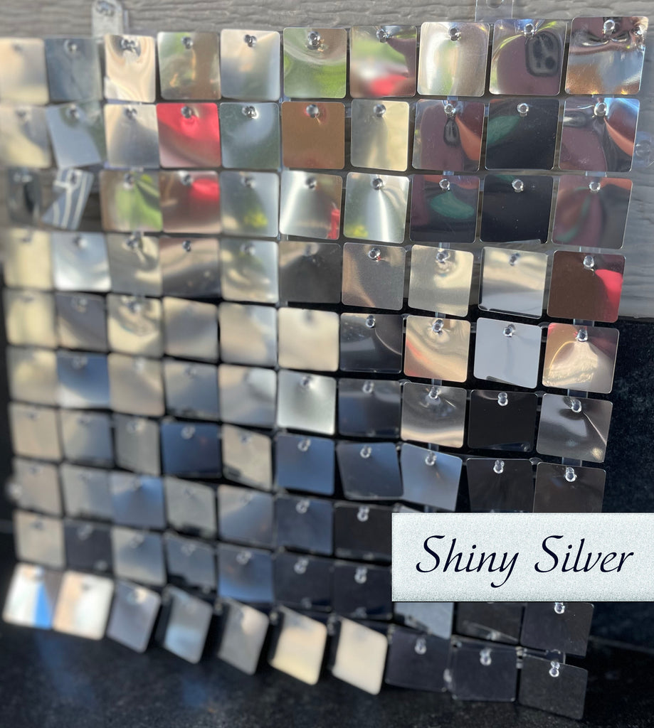 Shiny Silver Shimmer Wall - FREE WORLDWIDE SHIPPING!!