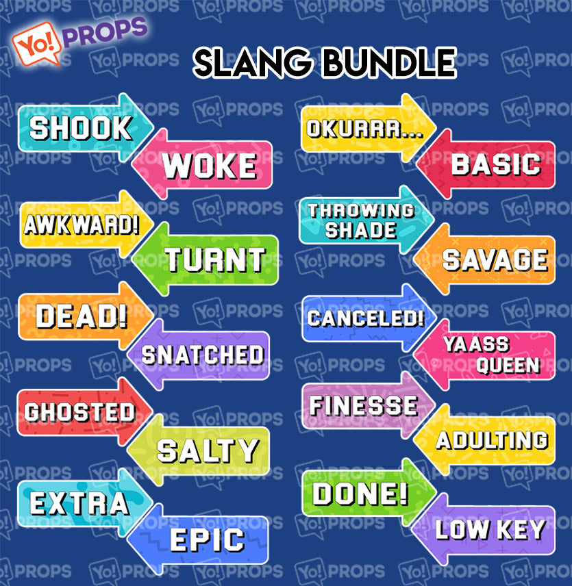 Slang Arrow Bundle of 10 Photo Booth Props | YoProps – Yo Props