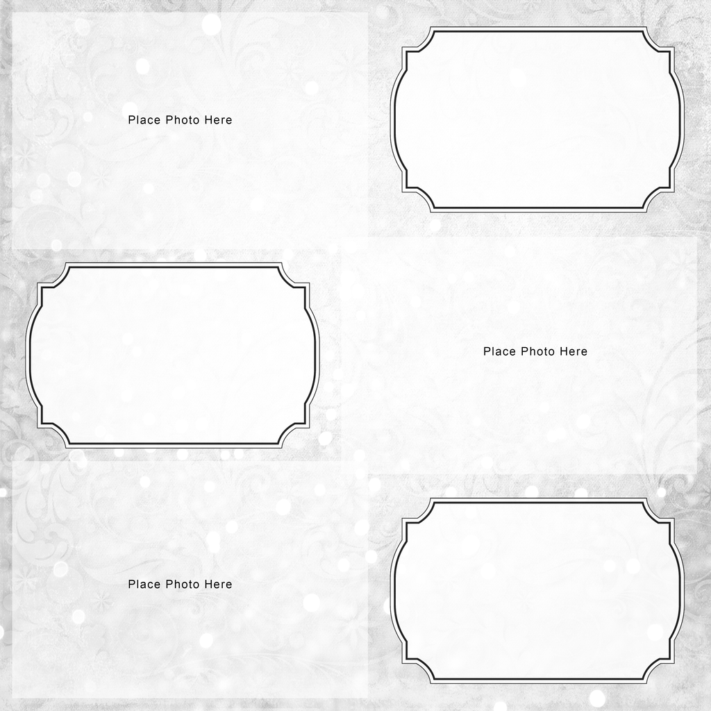 Snowy White Scrapbook Pages for 4x6 Photos