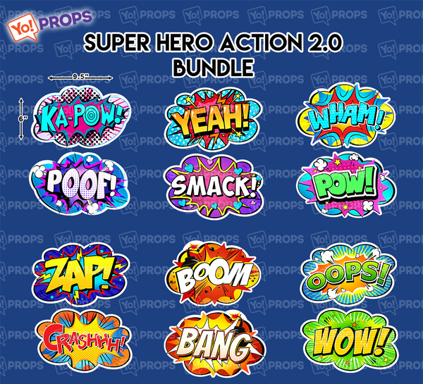 Hero Action Sign A Set Of (8) Signs – All In One Bundle 1.0 – Yo Props
