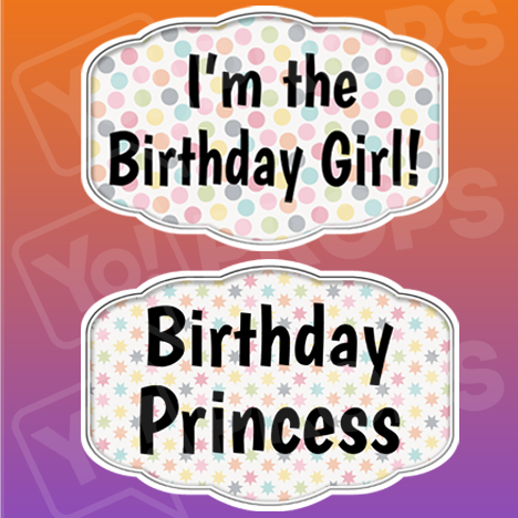 Birthday Party Prop - I'm the Birthday Girl/ Birthday Princess