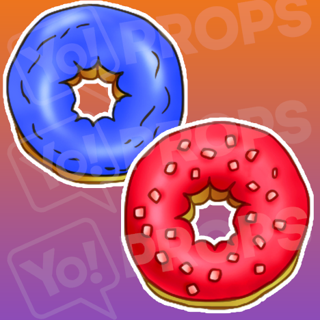 Food 2.0 Prop - Blue/Pink Donut