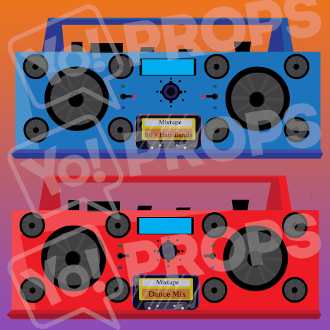 Retro 80's and 90's Prop - Boombox