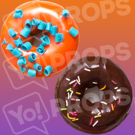 Food 2.0 Prop - Brown/Orange Donut