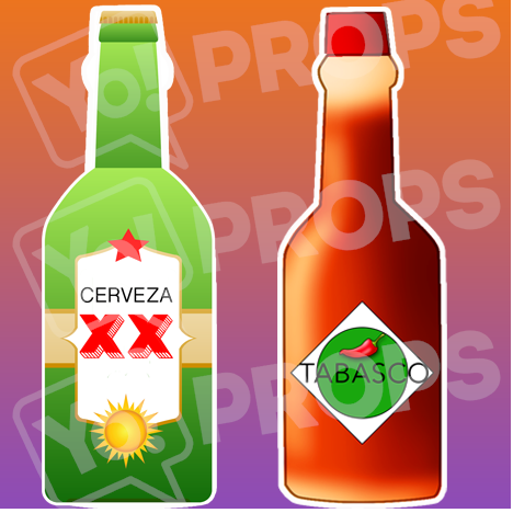 Fiesta Party Prop - Beer (Cerveza) / Tabasco – Yo Props