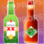 Fiesta Party Prop - Beer (Cerveza) / Tabasco