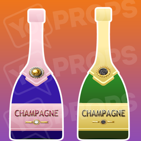 Wine and Champagne Prop - Champagne Bottle