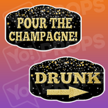 New Years Phrases - Pour the Champagne/Drunk