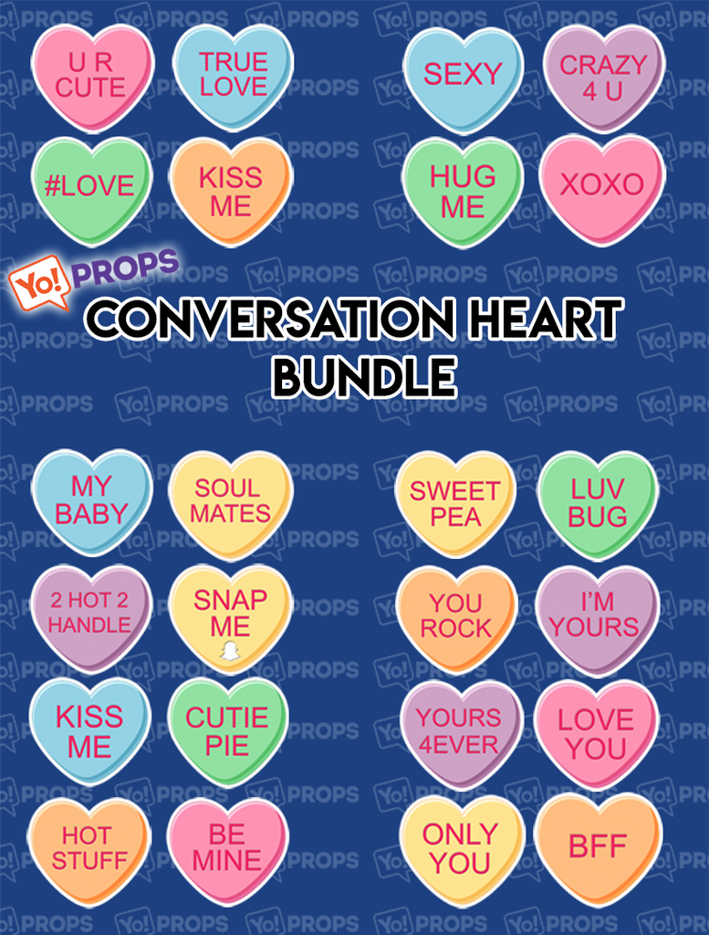 Conversation Hearts Bundle of 12