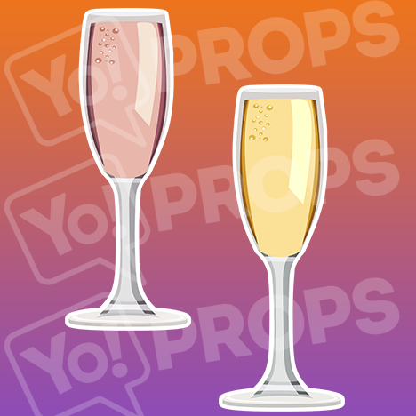 Drinking Prop – “Champagne Slim Glass”