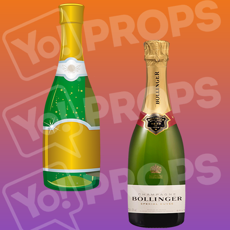 Drinking Prop – “Champagne Bottle” FLAT SIGN
