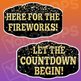 New Years Phrases - Let Countdown Begin / Here for Fireworks