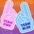 Baby Shower Prop - Team Girl / Team Boy Foam Finger