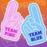 Baby Shower Prop - Team Girl / Team Boy Foam Finger