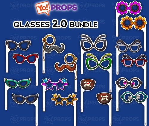 A Set Of (9) Glasses On A Stick – The Glasses 2.0 Bundle