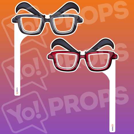 Glasses 2.0 – Black Eyebrow Glasses/Red Eyebrow Glasses