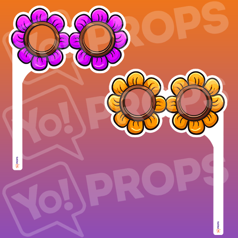 Glasses 2.0 – Purple Flower/Yellow Flower