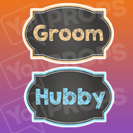 Chalkboard Wedding Prop - Groom/ Hubby Chalkboard Sign