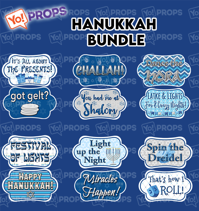 Hanukkah Prop - Happy Hanukkah / Festival of Lights