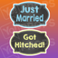 Chalkboard Wedding Prop - Just Married/ Got Hitched Chalkboard Sign