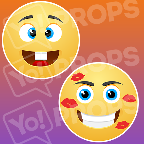 Emoji Face #4: Crosseyed Face – Kissed Lipstick Face