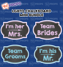 LGBT Chalkboard Wedding Mini Bundle of (2)