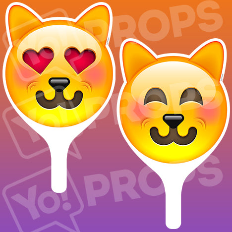 Emoji 2.0 Prop - Love Cat Face / Happy Cat Face