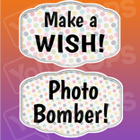 Birthday Party Prop - Make a Wish!/ Photo Bomber!