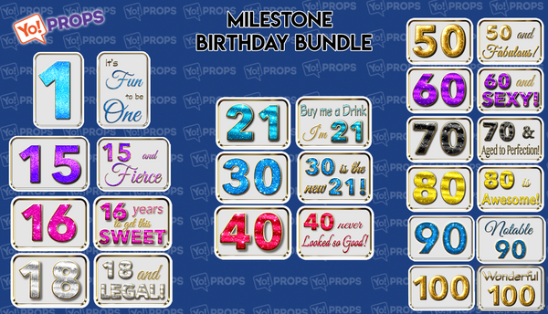 Milestone Birthday Bundle of (13)