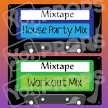 Retro 80's and 90's Prop - Mix Tape (blue/green)
