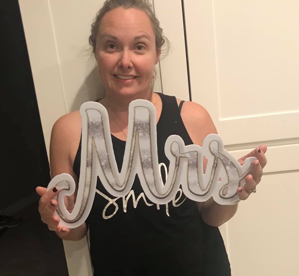 Mrs. Silver Mrs -Silver Oversized Sign – Yo Props
