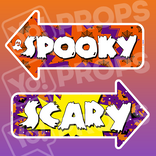 Halloween Sign Prop - Spooky/Scary