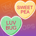 Conversation Hearts Prop - Sweet Pea/Luv Bug