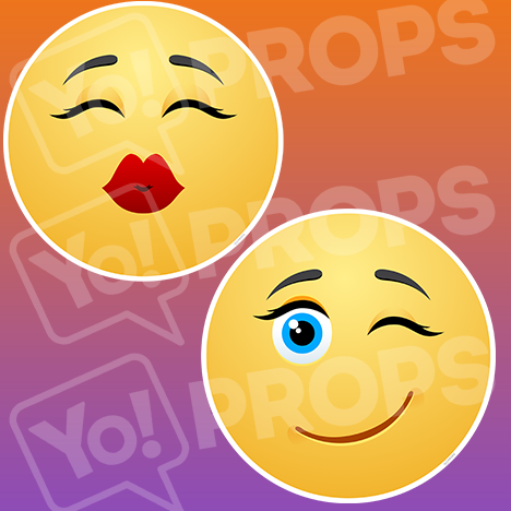 Emoji Face #2: Kiss Face – Winking Face