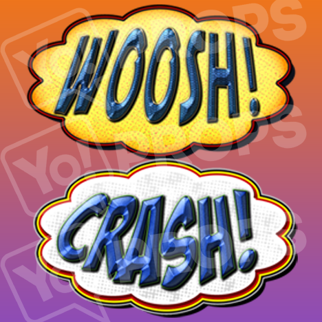 Comic Book -Woosh! / Crash! Prop