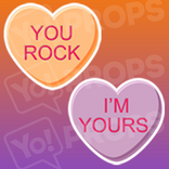 Conversation Hearts Prop - You Rock/I'm Yours